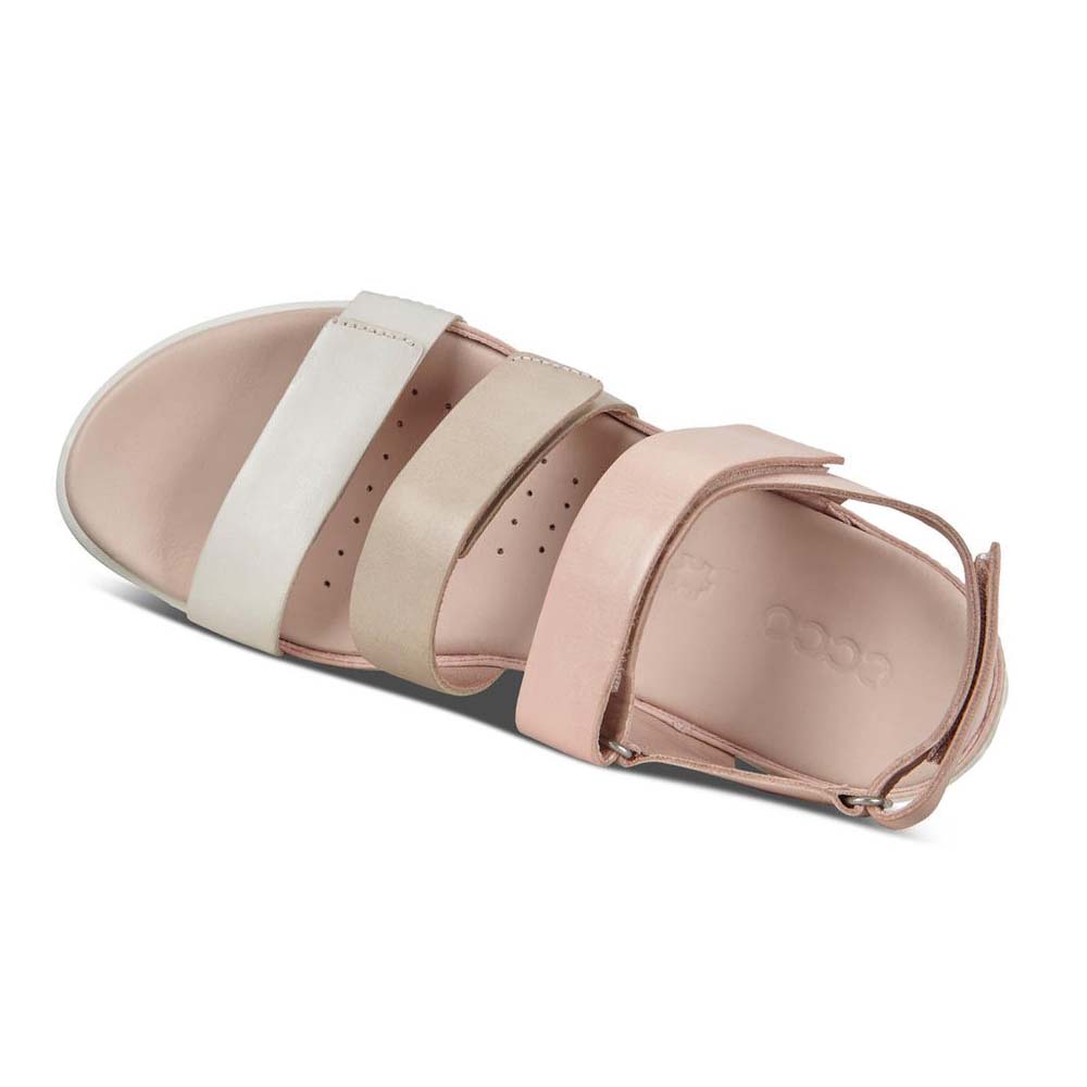 Women's Ecco Flash Flat Sandals Grey White / Rose | Canada 177KOR